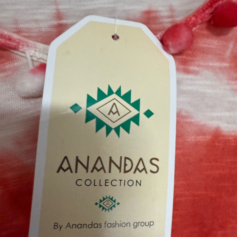 Ananda Design Red and White Bell Sleeve Blouse - Picture 7 of 8